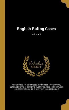 English Ruling Cases; Volume 1