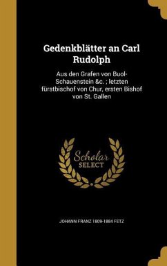 Cover Gedenkblätter an Carl Rudolph