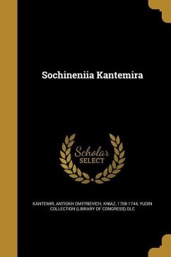 Sochineniia Kantemira