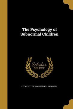 The Psychology of Subnormal Children