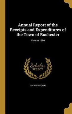 Cover Annual Report of the Receipts and Expenditures of the Town of Rochester; Volume 1896