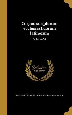 Corpus scriptorum ecclesiasticorum latinorum; Volumen 54