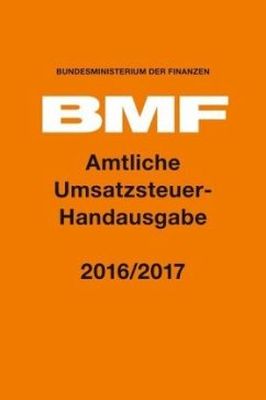 Cover Amtliche Umsatzsteuer-Handausgabe 2016/2017
