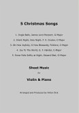 5 Christmas Songs Sheet Music for Violin & Piano (eBook, ePUB)