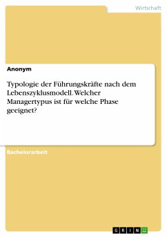 Typologie der Führungskräfte nach dem Lebenszyklusmodell. Welcher Managertypus ist für welche Phase geeignet? (eBook, PDF)