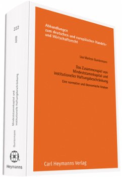 Das Zusammenspiel von Mindeststammkapital und institutioneller Haftungsbeschränkung - Guntermann, Lisa