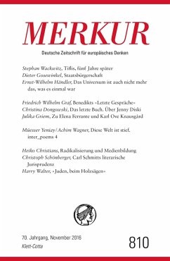 MERKUR Deutsche Zeitschrift für europäisches Denken - 2016-11 (eBook, ePUB)