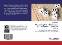 Measuring the Effectiveness of Continuous Disclosure Policy