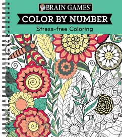 Brain Games - Color by Number: Stress-Free Coloring (Green) - Publications International Ltd; Brain Games; New Seasons