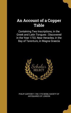 An Account of a Copper Table - Webb, Philip Carteret