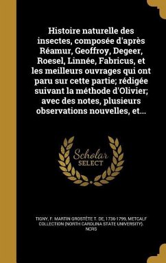 Histoire naturelle des insectes, composée d'après Réamur, Geoffroy, Degeer, Roesel, Linnée, Fabricus, et les meilleurs ouvrages qui ont paru sur cette partie; rédigée suivant la méthode d'Olivier; avec des notes, plusieurs observations nouvelles, et...