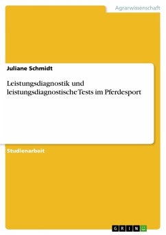 Leistungsdiagnostik und leistungsdiagnostische Tests im Pferdesport - Schmidt, Juliane
