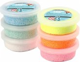 Creativ Company Foam Clay®, Glitter, Pastellfarben, 6x14 g