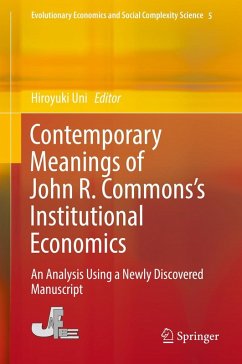 Cover Contemporary Meanings of John R. Commons's Institutional Economics