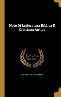 Note Di Letteratura Biblica E Cristiana Antica