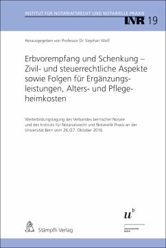 Cover Erbvorempfang und Schenkung - Zivil- und steuerrechtliche Aspekte sowie Folgen für Ergänzungsleistungen, Alters- und Pflegeheimkosten