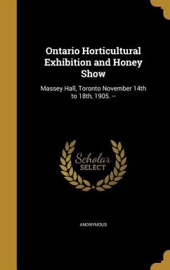 Cover Ontario Horticultural Exhibition and Honey Show