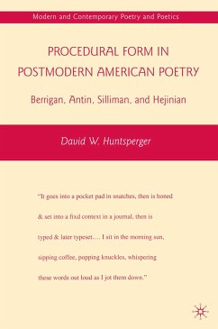 Procedural Form in Postmodern American Poetry (eBook, PDF) - Huntsperger, D.