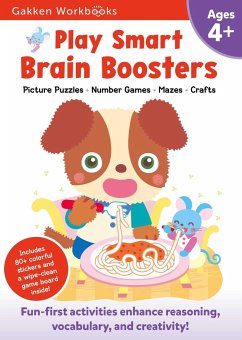 Play Smart Brain Boosters Age 4+: Pre-K Activity Workbook with Stickers for Toddlers Ages 4, 5, 6: Build Focus and Pen-Control Skills: Tracing, Mazes, - Gakken Early Childhood Experts