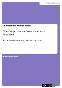 First Conjecture on Nonelementary Functions - Yadav, Dharmendra Kumar