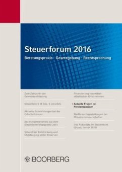 Aktuelle Fragen bei Pensionszusagen / Steuerforum 2016 - Ott, Hans;Förster, Guido