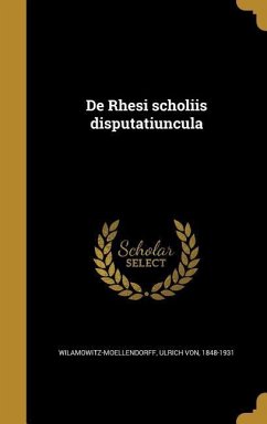 De Rhesi scholiis disputatiuncula