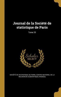 Cover Journal de la Société de statistique de Paris; Tome 33