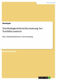 Nachhaltigkeitsberichterstattung bei Textildiscountern (eBook, PDF)