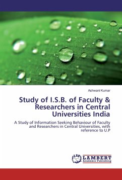 Study of I.S.B. of Faculty & Researchers in Central Universities India - Kumar, Ashwani