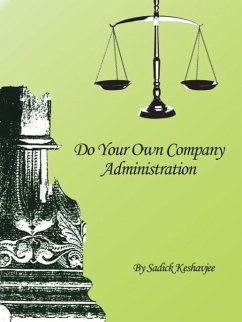 Do Your Own Company Administration - Keshavjee, Sadick