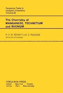 The Chemistry of Manganese, Technetium and Rhenium (eBook, PDF) - Kemmitt, R. D. W.; Peacock, R. D.