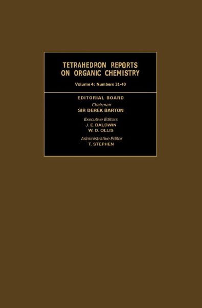 Tetrahedron Reports on Organic Chemistry (eBook, PDF)