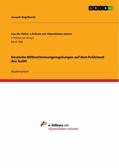 Deutsche Mitbestimmungsregelungen auf dem Prüfstand des EuGH (eBook, ePUB)