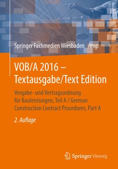 VOB/A 2016 - Textausgabe/Text Edition (eBook, PDF)