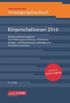 Veranlagungshandbuch Körperschaftsteuer 2016 (KSt 2016)