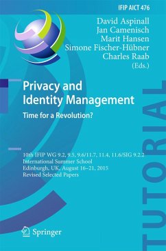 Privacy and Identity Management. Time for a Revolution? (eBook, PDF)
