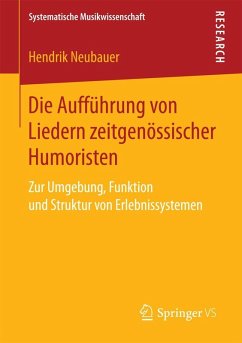 Cover Die Aufführung von Liedern zeitgenössischer Humoristen (eBook, PDF)