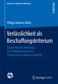 Verlässlichkeit als Beschaffungskriterium (eBook, PDF)