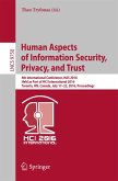 Human Aspects of Information Security, Privacy, and Trust (eBook, PDF)