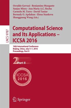 Cover Computational Science and Its Applications - ICCSA 2016 (eBook, PDF)