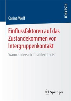 Cover Einflussfaktoren auf das Zustandekommen von Intergruppenkontakt (eBook, PDF)