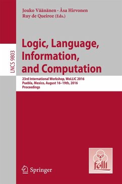 Logic, Language, Information, and Computation (eBook, PDF)