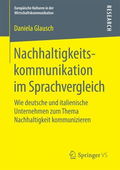 Nachhaltigkeitskommunikation im Sprachvergleich (eBook, PDF) - Glausch, Daniela