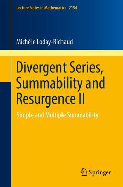 Cover Divergent Series, Summability and Resurgence II (eBook, PDF)