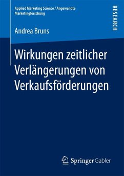 Cover Wirkungen zeitlicher Verlängerungen von Verkaufsförderungen (eBook, PDF)
