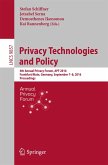 Privacy Technologies and Policy (eBook, PDF)