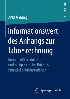 Informationswert des Anhangs zur Jahresrechnung (eBook, PDF) - Gerding, Anke