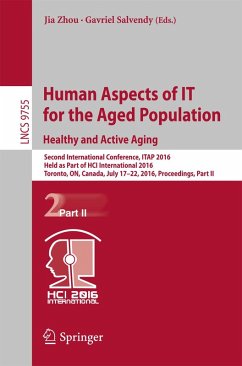 Cover Human Aspects of IT for the Aged Population. Healthy and Active Aging (eBook, PDF)