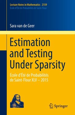 Estimation and Testing Under Sparsity (eBook, PDF) - de Geer, Sara van