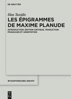 Les Épigrammes de Maxime Planude - Taxidis, Ilias